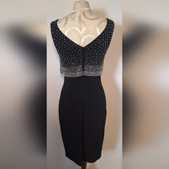 Joseph Ribkoff Black and Silver Sparkle Dress - Picture 3 of 10